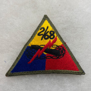 US Army 2/68 Armored Triangle Patch German Made