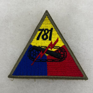 WW2 US Army 781st Armored Tank Battalion Patch Gemsco