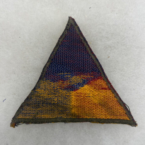 WW2 US Army Armored Triangle Patch Italian Made Woven - Image 2