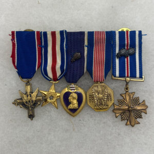 US 1950s Distinguish Service Cross Miniature Medal Rack