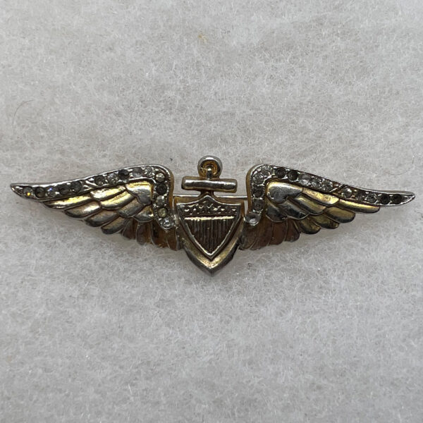 WW2 US Navy Aviator Sweetheart Wing Pinback