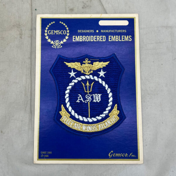 US Navy Fleet Air Wings Atlantic Patch On Gemsco Card