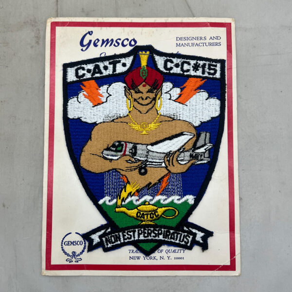 US Navy Training Squadron Patch On Gemsco Card
