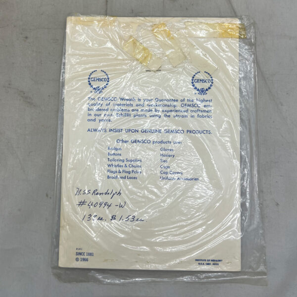 US Navy V-3 Division Patch On Gemsco Card - Image 3