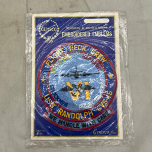 US Navy USS Randolph CVS-15 Flight Deck Crew Patch On Gemsco Card