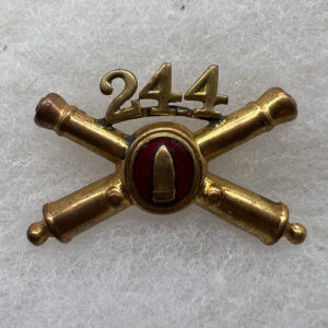 1930s US Army 244th Coast Artillery Officer Collar Insignia Pinback