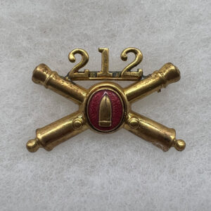 1930s US Army 212th Coast Artillery Officer Collar Insignia Pinback