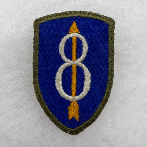 WW2 US Army 8th Infantry Division Patch OD Border