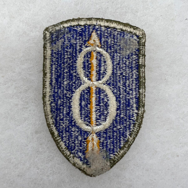 WW2 US Army 8th Infantry Division Patch OD Border - Image 2