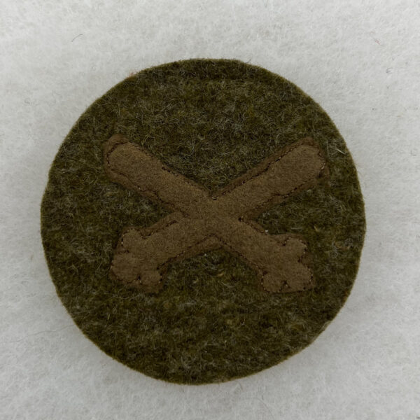 WW1 US Army Artillery PFC Chevron Patch Wool