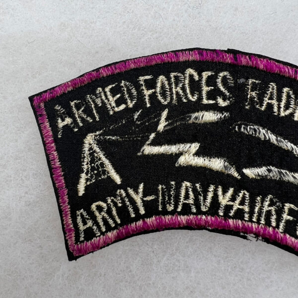 US Army Armed Forces Radio Service Army-Navy-Air Force Tab Japanese Made - Image 2