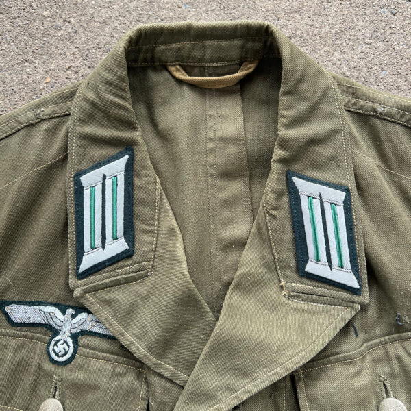 WW2 German Army Officer Mountain Troop Africa Korps M41 Uniform Upgraded To Officer Insignia Applied Post War - Image 5