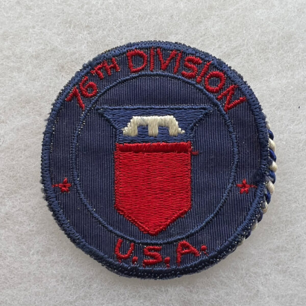 WW2 US Army 76th Infantry Division PX Mirror Patch Twill Rare