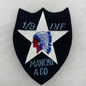US Army 1/9 Infantry Manchu A Company 2nd Division Pocket Theater Embellished