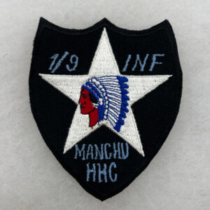 US Army 1/9 Infantry Manchu HHC 2nd Division Pocket Theater Embellished