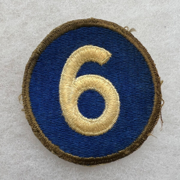 WW2 US Army 6th Corps Patch OD Border Greenback