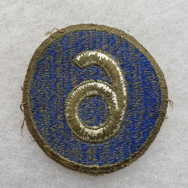 WW2 US Army 6th Corps Patch OD Border Greenback - Image 2