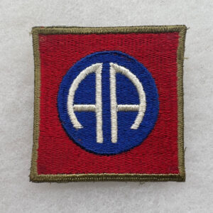 WW2 US Army 82nd Airborne Division Patch OD Border Black Back Rare