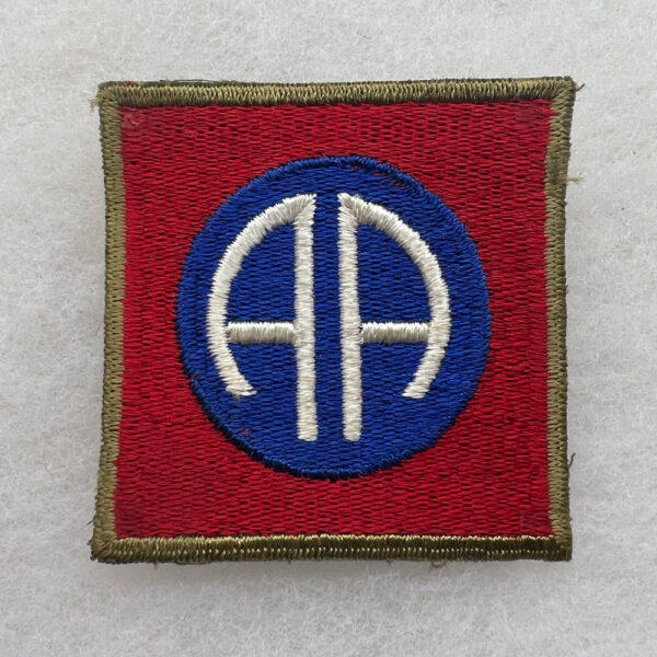 WW2 US Army 82nd Airborne Division Patch OD Border Black Back Rare