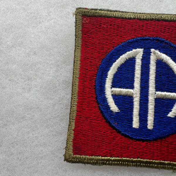 WW2 US Army 82nd Airborne Division Patch OD Border Black Back Rare - Image 2
