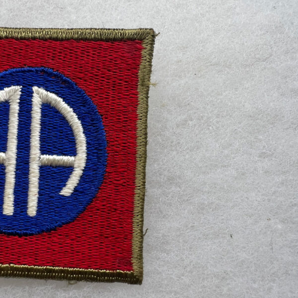 WW2 US Army 82nd Airborne Division Patch OD Border Black Back Rare - Image 3