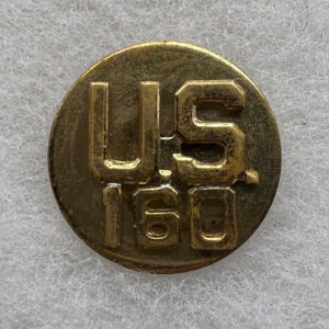 WW2 US Army 160th Regiment Enlisted Collar Disk Screwback