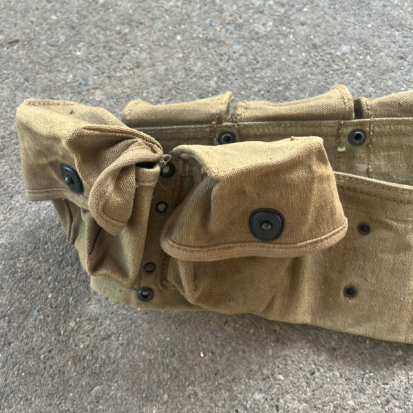 WW1 US Model 1917 10 Pocket Medical Belt Long 1918 - Image 4