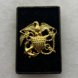 US Navy Public Health Service Officer Hat Badge Boxed