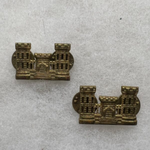 WW2 US Army Engineer Officer Collar Insignia Set