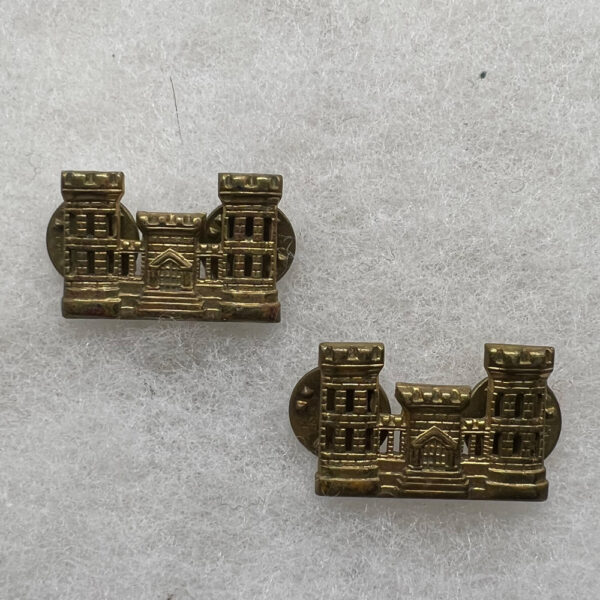WW2 US Army Engineer Officer Collar Insignia Set