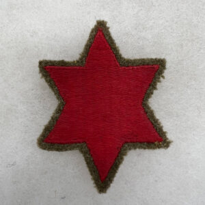 WW2 US Army 6th Infantry Division Patch Embroidered On Wool