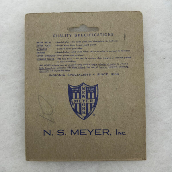 US Army 28th Infantry Regiment Pocket Patch On NS Meyer Sales Card - Image 2