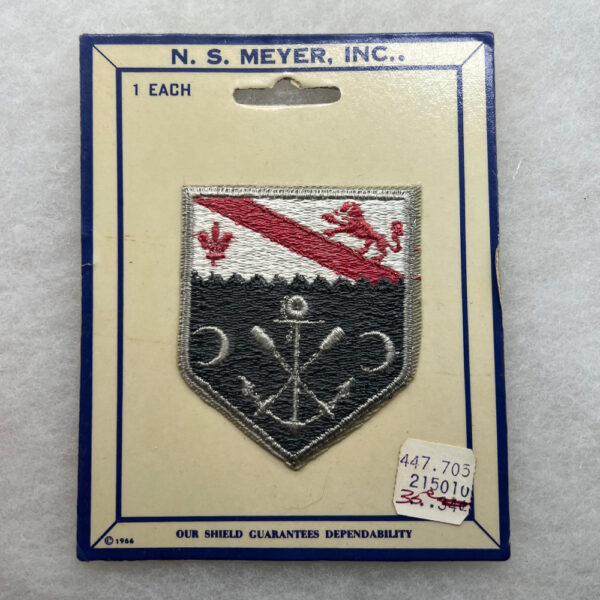 US Army 1st Engineer Battalion Pocket Patch On NS Meyer Sales Card