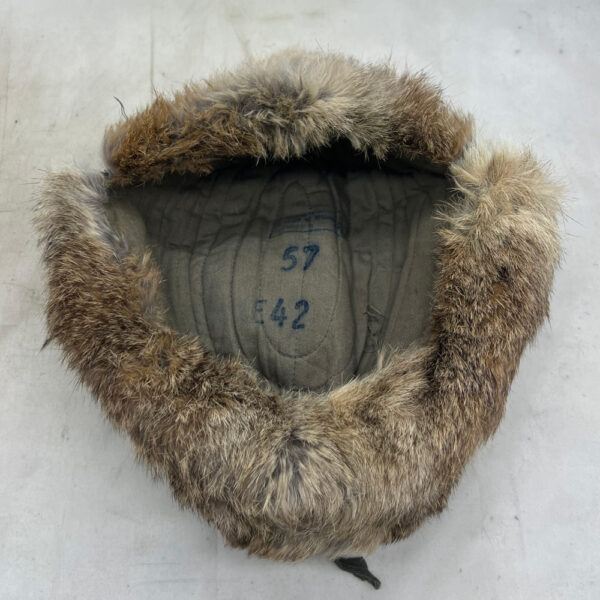 WW2 German Army Fur Hat Size 57 1942 - Image 6