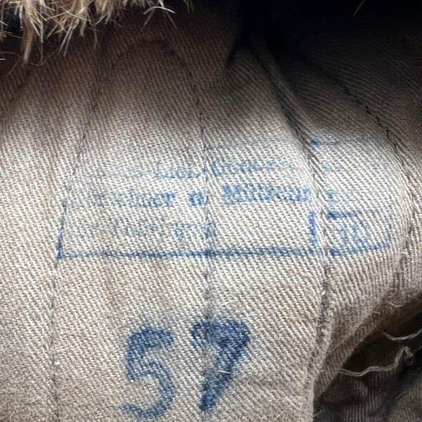 WW2 German Army Fur Hat Size 57 1942 - Image 8