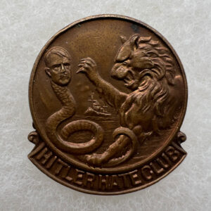 WW2 British Hitler Hate Club Lapel Pin