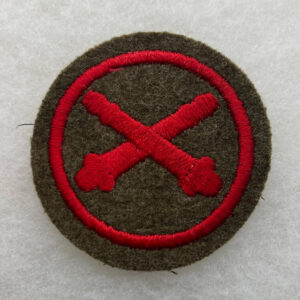 1908 US Army Coast Artillery Gun Commander Chevron Patch