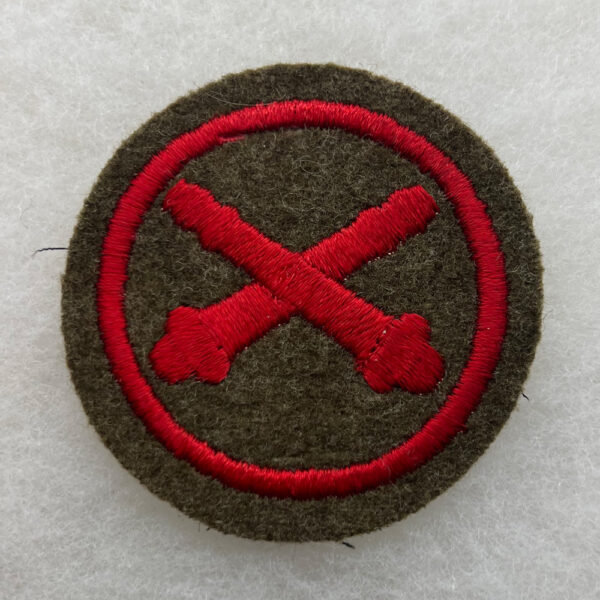 1908 US Army Coast Artillery Gun Commander Chevron Patch