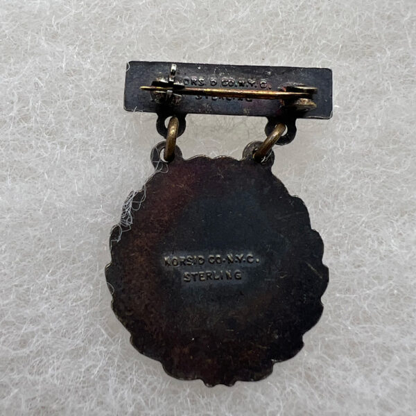 WW2 US Air Warning Service Merit Pin Sterling - Image 2