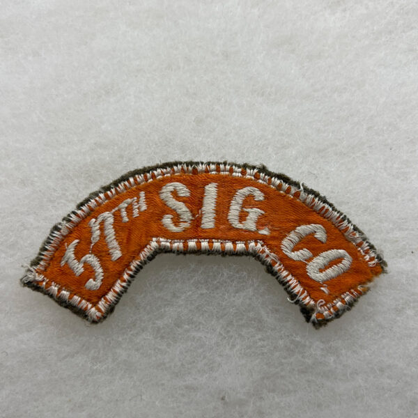 US Army 57th Signal Company Tab Korean Made