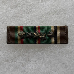 WW2 US Army ETO Campaign Ribbon Bar With 5 Battle Stars 3/8 Inch