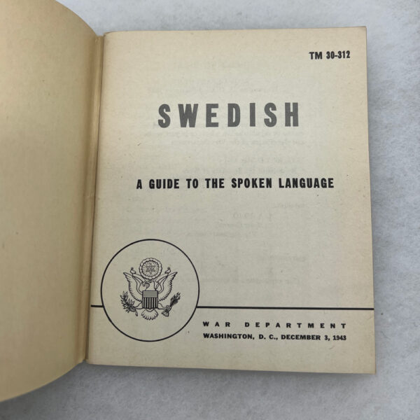 WW2 US Swedish Language Guide Booklet - Image 2