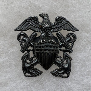 WW2 US Navy Officer Medical Attached To Marine Corps Insignia Sterling Screwback