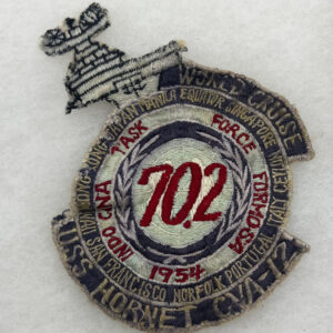 Korean War US Navy USS Hornet CVA-12 Task Force 70.2 Patch Japanese Made Worn
