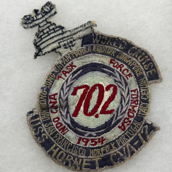 Korean War US Navy USS Hornet CVA-12 Task Force 70.2 Patch Japanese Made Worn