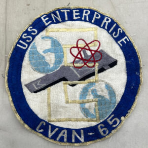 US Navy USS Enterprise CVAN-65 Patch Japanese Made 6 5/8 Inch Worn