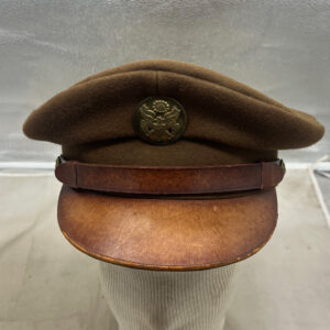 WW2 US Army Enlisted Men's OD Visor Hat English Made Wool