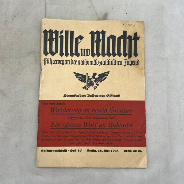 WW2 German Hitler Youth Leaders Journal May 1938