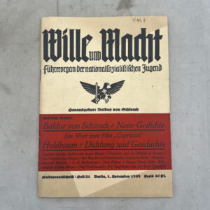WW2 German Hitler Youth Leaders Journal November 1938