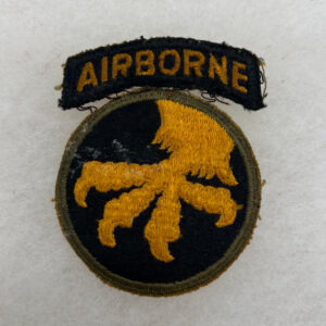 WW2 US Army 17th Airborne Division Patch And Tab Uniform Removed